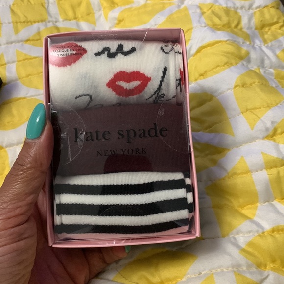 Kate spade 3 pack crew socks - Picture 3 of 3